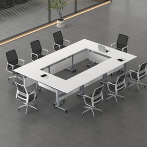 Muebles de oficina para el hogar, mesas plegables rectangulares para reuniones, mesas plegables para eventos, uso de oficina, <span class=keywords><strong>mesa</strong></span> de oficina <span class=keywords><strong>plegable</strong></span> Modular - Product Image 2