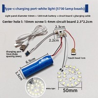 Lampu Meja LED Isi Ulang dengan Input Tipe-C, Lampu Baca dengan Sakelar Sentuh, Dapat Diredupkan, Berperingkat IP20, Garansi 2 Tahun