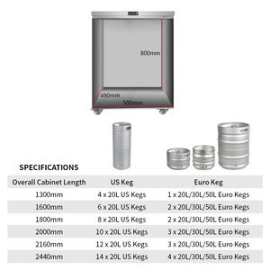 FUYONG 4 US fûts sac à dos refroidisseur de bière en acier inoxydable fût de bière 2 robinets/robinets Kegerator de bière pression - Product Image 4