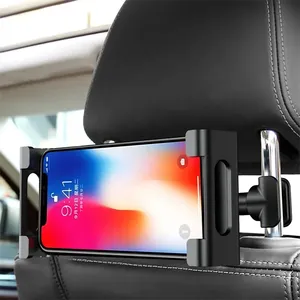ที่วางโทรศัพท์พนักพิงศีรษะในรถยนต์แบบปรับได้ ที่วางแท็บเล็ตในรถยนต์ ที่วางหมอนด้านหลังเบาะรถยนต์