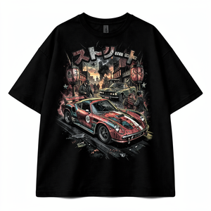 Camiseta de Algodón 100% de Alto Gramaje con Logo Personalizado, Corte Holgado, Estilo Urbano Vintage con Lavado Ácido y Hombros Caídos, para Hombre, Venta al por Mayor a Granel - Product Image 2