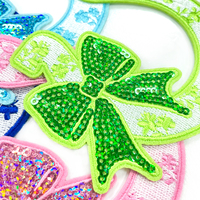 5 pièces Sequin fer à cheval Patch avec arc fer sur paillettes Applique pour Western bricolage chemise sac chapeau décoration