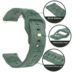 Nouveauté - Bracelet en silicone pour <span class=keywords><strong>Huawei</strong></span> GT6 22 mm, motif football, fermeture à pression, couleur unie, bracelets de montre en silicone - Product Image 2