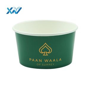 Tùy chỉnh vòng Kraft PE-lót lò vi ba Take-out <span class=keywords><strong>container</strong></span> Ice Cream cup takeway Bát salad với logo của riêng bạn - Product Image 2