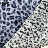 Tissu en peluche ultra doux et moelleux 100 % polyester à imprimé léopard classique personnalisé pour manteau d'hiver et jouet en peluche