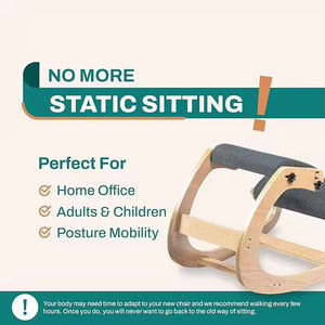 Chaise à genoux avec sièges réglables Chaise <span class=keywords><strong>de</strong></span> genou pour la correction <span class=keywords><strong>de</strong></span> la posture <span class=keywords><strong>Tabouret</strong></span> à bascule pour bureau Soulagement et soutien <span class=keywords><strong>de</strong></span> la douleur au <span class=keywords><strong>dos</strong></span> - Product Image 3