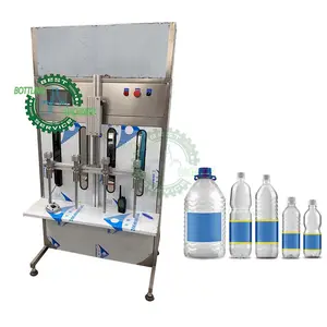 Semi auto 5L big bottle dish soap chemical liquid 2 4 head filling machine