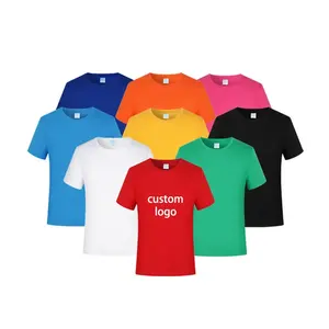 OEM Casual polyester t shirt sublimation plus size men's t-shirts Printing Logo unisex custom t shirt