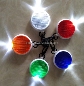 Porte-clés réfléchissant LED personnalisé T-Worthy avec logo, mousquetons, lumière rouge, blanche et chaude pour voiture, vélo, <span class=keywords><strong>promotion</strong></span> personnalisée - Product Image 2