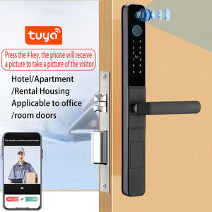 Kunci pintu geser Cerdas Aluminium jembatan rusak luar ruangan tahan air kunci sidik jari pegangan tombol Remote Tuya dengan kamera - Product Image 3