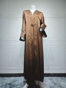 Mq166متواضع لون خالص عباية فضفاضة رداءة في المخزون الشرق الأوسط دبي مسلم - Product Image 6