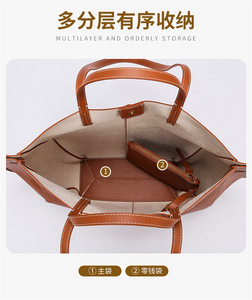 Bolsos de Hombro de Cuero PU de Gran Capacidad, Estilo Casual y Vintage para Mujer, Venta al Por Mayor - Product Image 4