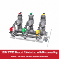 Disjoncteur à vide extérieur 12 kV, courant nominal 630 A, 50 Hz, appareillage de distribution électrique