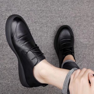 Chaussures en cuir pour hommes personnalisées, tendance printemps-automne, polyvalentes, plates, confortables, décontractées, pour un usage quotidien - Product Image 4