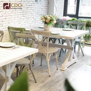 야외 및 실내 금속 빈티지 테이블 현대 식당 테이블 의자