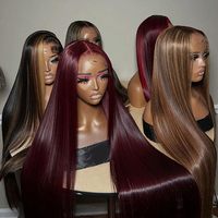 Perruque en cheveux naturels vietnamiens de qualité supérieure, doublement étirés, ultra-lisses, Remy, sans colle, longue, pour vente en gros