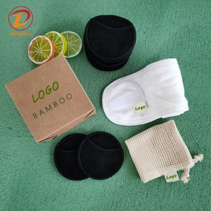 Rondes en <span class=keywords><strong>coton</strong></span> personnalisées pour le visage, tampons démaquillants doux et réutilisables, ensemble de soins de la peau pour tous types de peau, chiffon de nettoyage <span class=keywords><strong>lavable</strong></span> pour le visage - Product Image 3