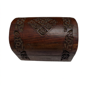 Caja de Almacenamiento de Joyas de Madera Cuadrada, Ecológica, Grabada y Tallada a Mano, con Diseño Feng Shui, para Niñas, Organizador de Joyas, Decoración del Hogar - Product Image 1