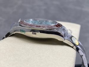 Montre mécanique de plongée de luxe de qualité supérieure, étanche, 40 mm, UFO Factory, acier 904L, mouvement 4131, 126506 Chrono Ice Blue Watch - Product Image 3