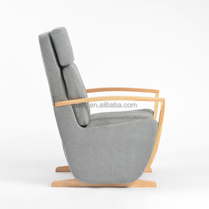 Silla Mecedora Gris para Bebés, con Cojín, para Lactancia Materna - Product Image 3