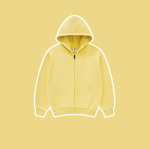 Sweat à capuche T1110 365 g/m² pour garçons et filles, en polaire plus épais, fermeture éclair, veste de sport avec col à capuche - Product Image 5