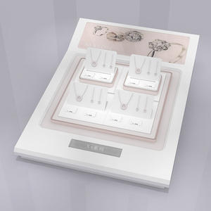 Vendita di gioielli di lusso da banco in pelle PU set espositivi per bracciale collana orecchino ciondoli anello - Product Image 4