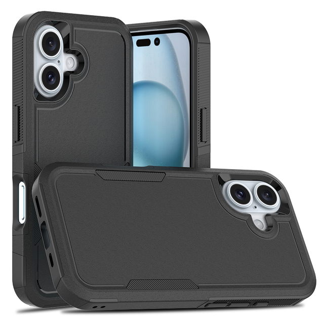 For iPhone 16 6.1 inch Plastic and TPU Combo Rugged case