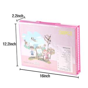 LISI 176 PCSキッズアートドローイングキット両面三つ折りイーゼルボックスオイルパステルスクレヨン色鉛筆ペイントブラシ - Product Image 2