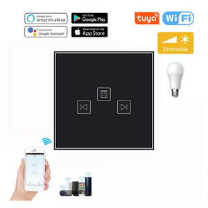 สวิตซ์ผ้าม่าน Tuya มาตรฐาน UK & สวิตช์ WiFi อัจฉริยะควบคุมบ้าน ZigBee ยุโรปสวิตช์ผนังไฟฟ้าเยอรมนี - Product Image 4