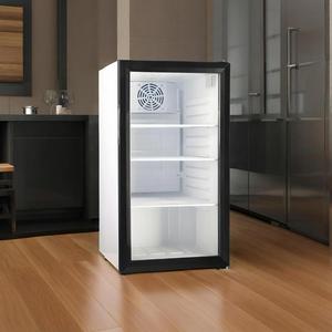 Réfrigérateur <span class=keywords><strong>Vitrine</strong></span> Vertical 90L avec Porte Vitrée, Capacité 56 Bouteilles, 3 Étagères, Classe Énergétique A, Réfrigérateur de Présentation de Boissons pour Magasin - Product Image 5