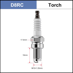 หัวเทียน UR2CC CR8E แก๊สโซลีน แกนทองแดง คุณภาพเทียบเท่าอะไหล่แท้ รุ่น B8RC สำหรับรถมอเตอร์ไซค์ PULSAR 9C XR250 125 - Product Image 1