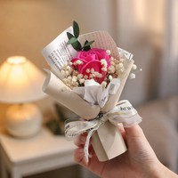 Caja de Regalo con Flores de Jabón Hechas a Mano para el Día de San Valentín, Día de la Madre, Día del Maestro, Graduación, Flores Preservadas al por Mayor