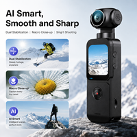 Caméra de poche PX3 5K avec stabilisation d'image double, suivi du visage par IA, objectif rotatif à 270 degrés, écran tactile de 1,69 pouce, action caméra