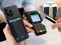 Support de téléphone magnétique pliable personnalisé avec fonction pince à billets, porte-cartes de crédit avec blocage RFID