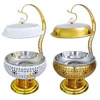 Plat de service en acier inoxydable 8,0 L – Chauffe-plats pour buffet de mariage, usage domestique et commercial – Vaisselle blanche pour hôtel