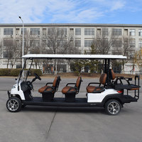 Voiturette de golf électrique tout-terrain 6+2 places à prix abordable, buggy chinois pour club de golf