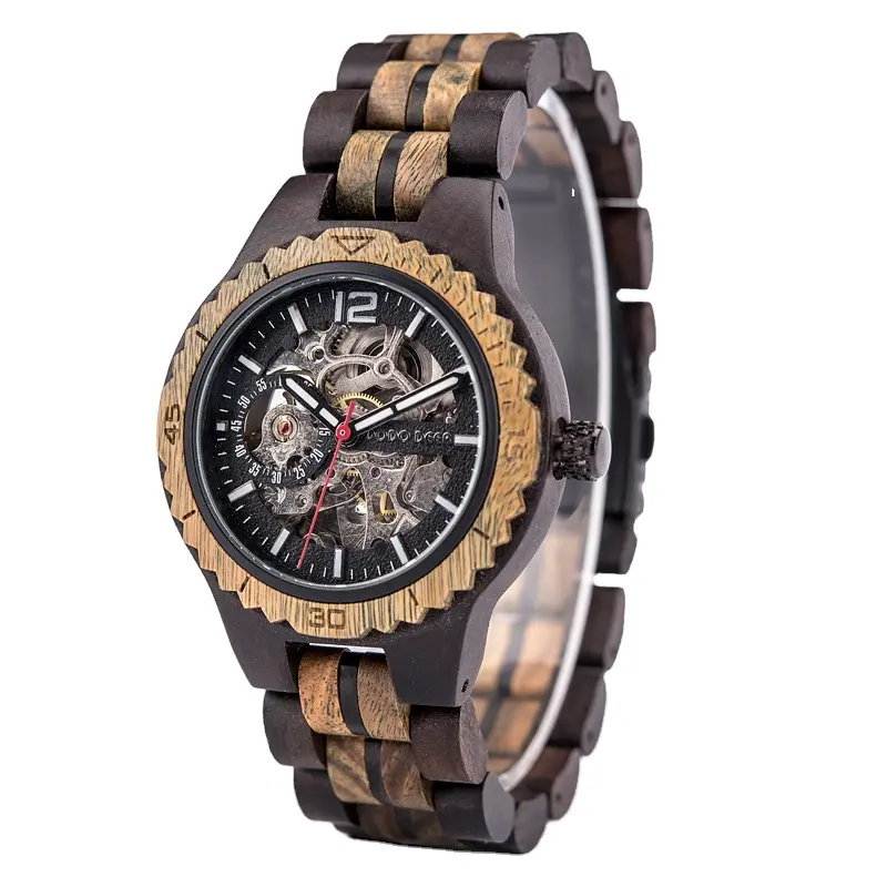 New popular high-end wooden watch for men's mechanical watch for women's lover