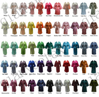 Venta al por Mayor de Fábrica RTS, 133 Colores Disponibles, Batas de Seda, Batas Kimono para Mujer, Batas de Dama de Honor, Ropa de Dormir, Batas de Novia para Boda