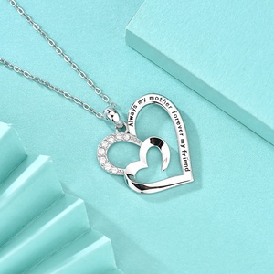 GP121 Sempre Mia Madre Per Sempre Mia Amica Ciondolo a Cuore per Collana <span class=keywords><strong>Gioielli</strong></span> Speciali per Donne Regali per la Festa della Mamma - Product Image 2