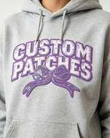 Patchs de lettres personnalisés en feutre brodé avec paillettes écologiques, badges thermocollants pour vêtements, chapeaux, décoration DIY sur mesure