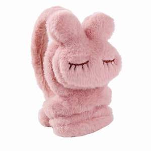 Lindas Orejeras de Peluche con Orejas de Conejo, Color Rosa, Cálidas para Invierno, para Mujeres y Niños - Product Image 4
