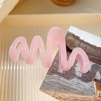 2025 nouveau été gelée couleur carré en plastique acétate cheveux disque décoratif requin pince épingle à cheveux chapeaux filles Style doux tête arrière