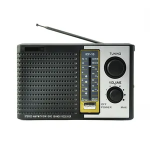 FM/AM/SW 3 브랜드 라디오 핫 판매 제품 ELETREE 라디오 ICF-10