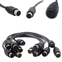 Kabel CCTV Wavelink Mini Din 4/5/6/7/8/9/10Pin Male to Male Serat Optik Din Date 2k/4k/6k/8k