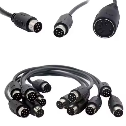 Wavelink Mini Din CCTV Cable 4/5/6/7/8/9/10Pin Male to Male Optical Fiber Din Date 2k/4k/6k/8k Cable