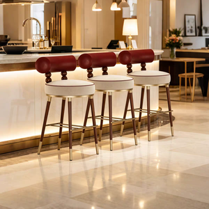 Tabouret <span class=keywords><strong>de</strong></span> <span class=keywords><strong>bar</strong></span> en velours <span class=keywords><strong>de</strong></span> luxe, <span class=keywords><strong>chaise</strong></span> haute moderne et minimaliste en acier inoxydable pour villa et projet d'îlot <span class=keywords><strong>de</strong></span> cuisine haut <span class=keywords><strong>de</strong></span> gamme - Product Image 5