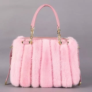 Sac à main de luxe vintage en fourrure de vison véritable pour femme, bandoulière unique, couleur unie, sac bandoulière pour soirée d'hiver - Product Image 3