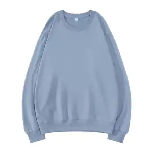 Popular Best Selling 97% cotton 3% spandex crew neck print embroidered plain blank pullover plus size sweatshirt hoodies