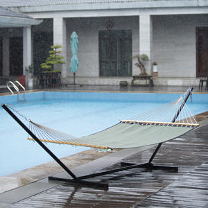 स्टील गार्डन स्विंग चेयर लटका हुआ हैममॉक स्टैंड गर्मियों में त्वरित सूखा सूखा गार्डन हैममॉक आउटडोर कैंपिंग - Product Image 4