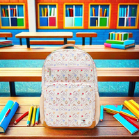 Bolsa de libro de gran tamaño con impresión personalizada para niños y niñas, mochila de escuela primaria, ergonómica, para estudiantes, adolescentes de secundaria